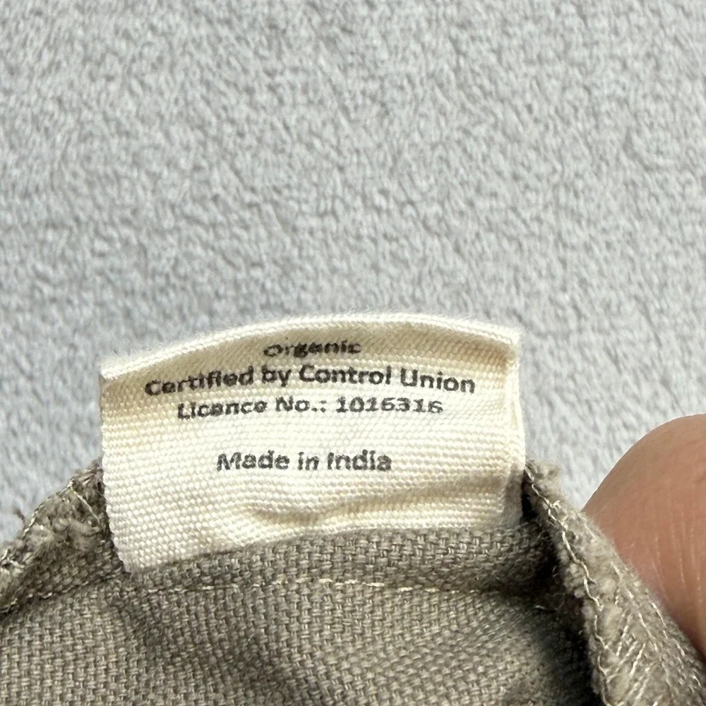 Lucy & Yak Dungarees Overalls Women Size 10 Long Khaki Organic Cotton Tie Strap - Picture 5 of 10
